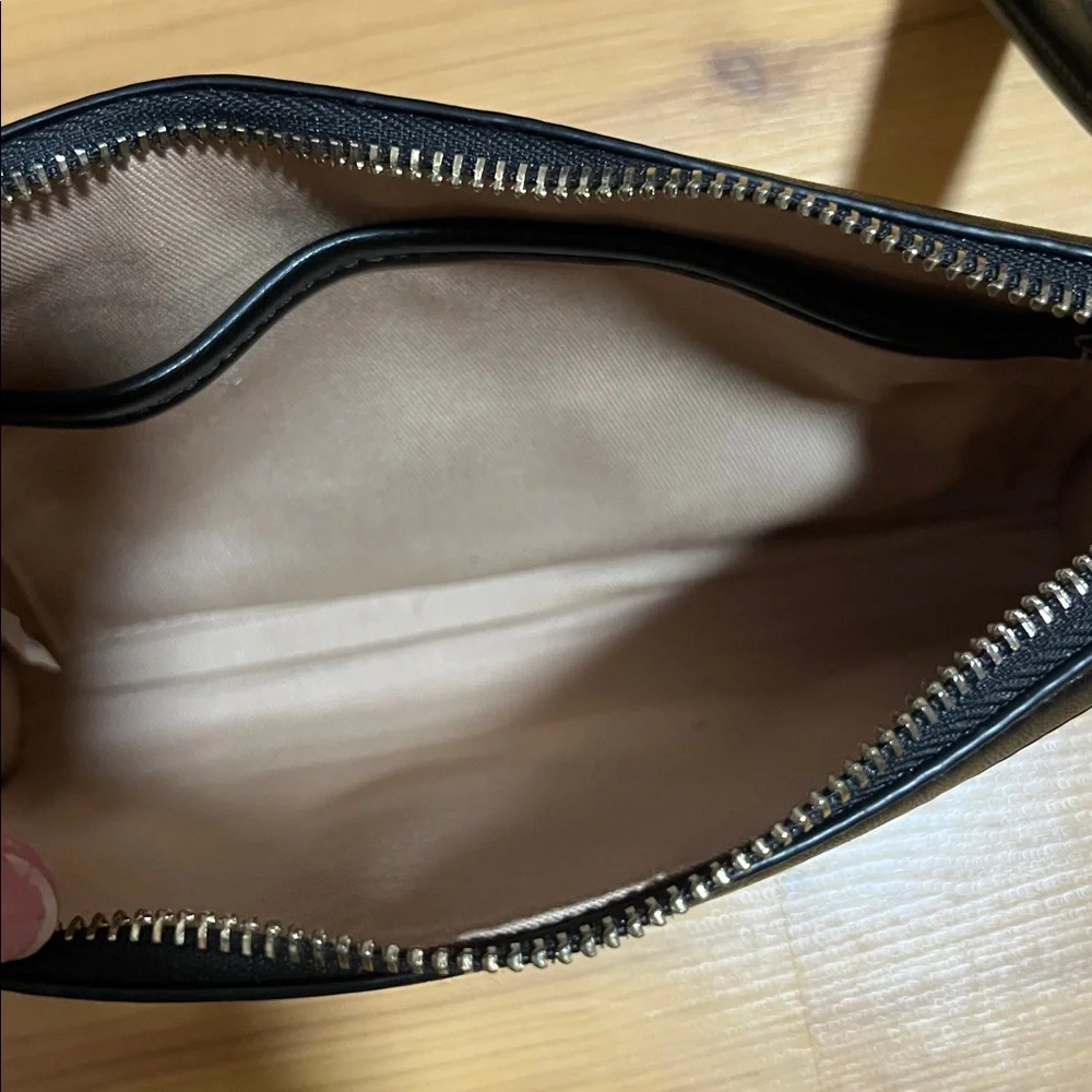 Ted Baker Raffia Black Zippered Bag Clutch